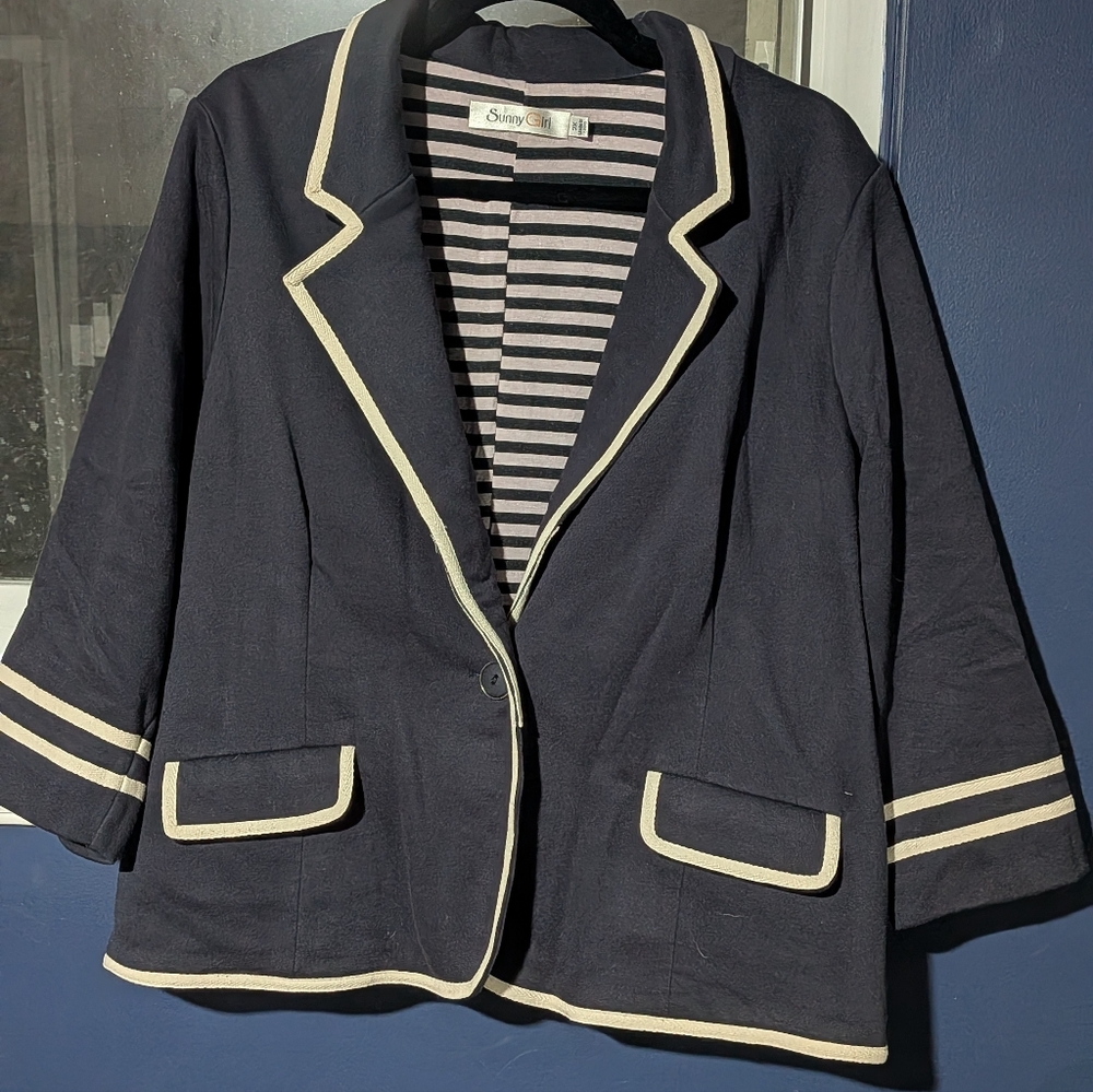 Modcloth sunny Girl Casual Blazer- Navy
